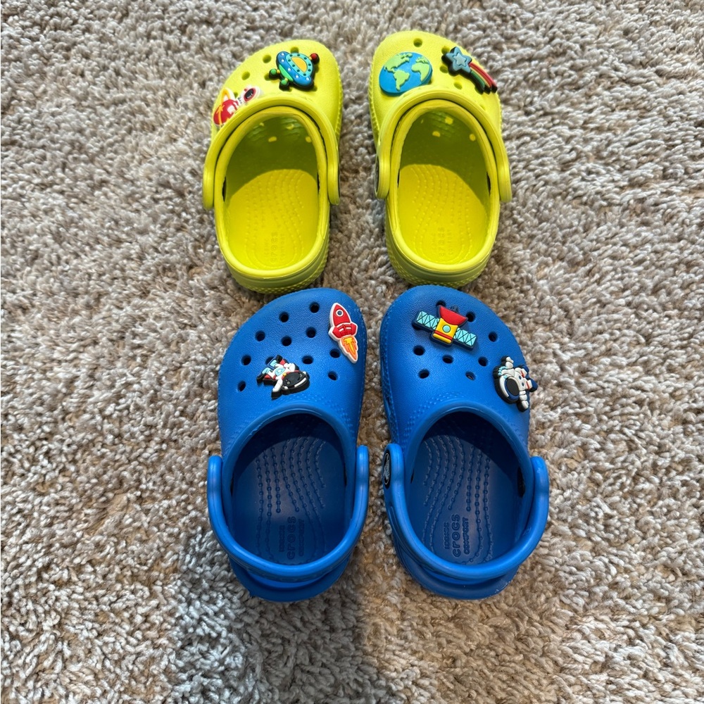 Like new toddler boy crocs